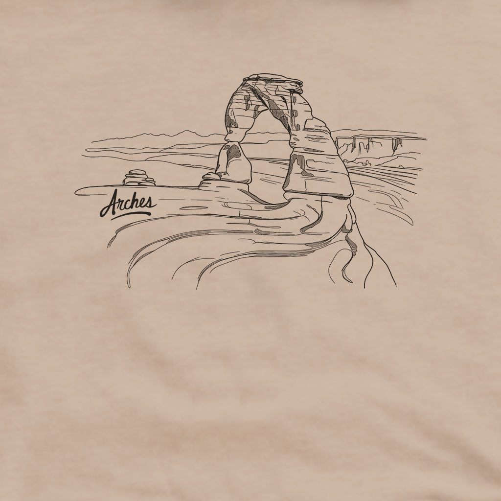 Arches Line Drawing Hoodie