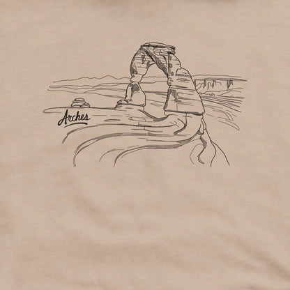 Arches Line Drawing Hoodie