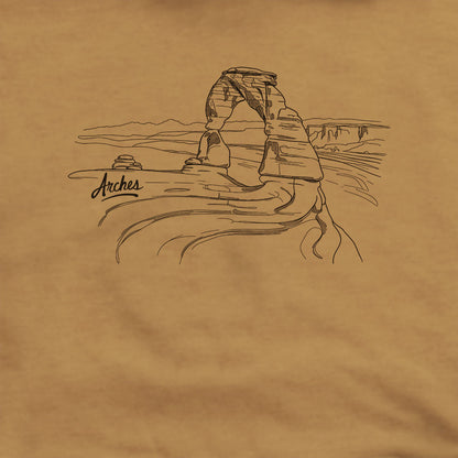 Arches Line Drawing Hoodie