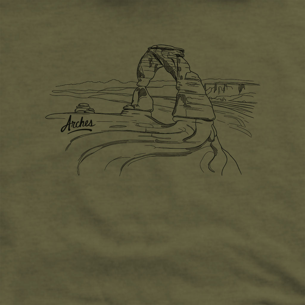 Arches Line Drawing Hoodie