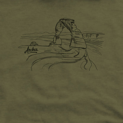 Arches Line Drawing Hoodie