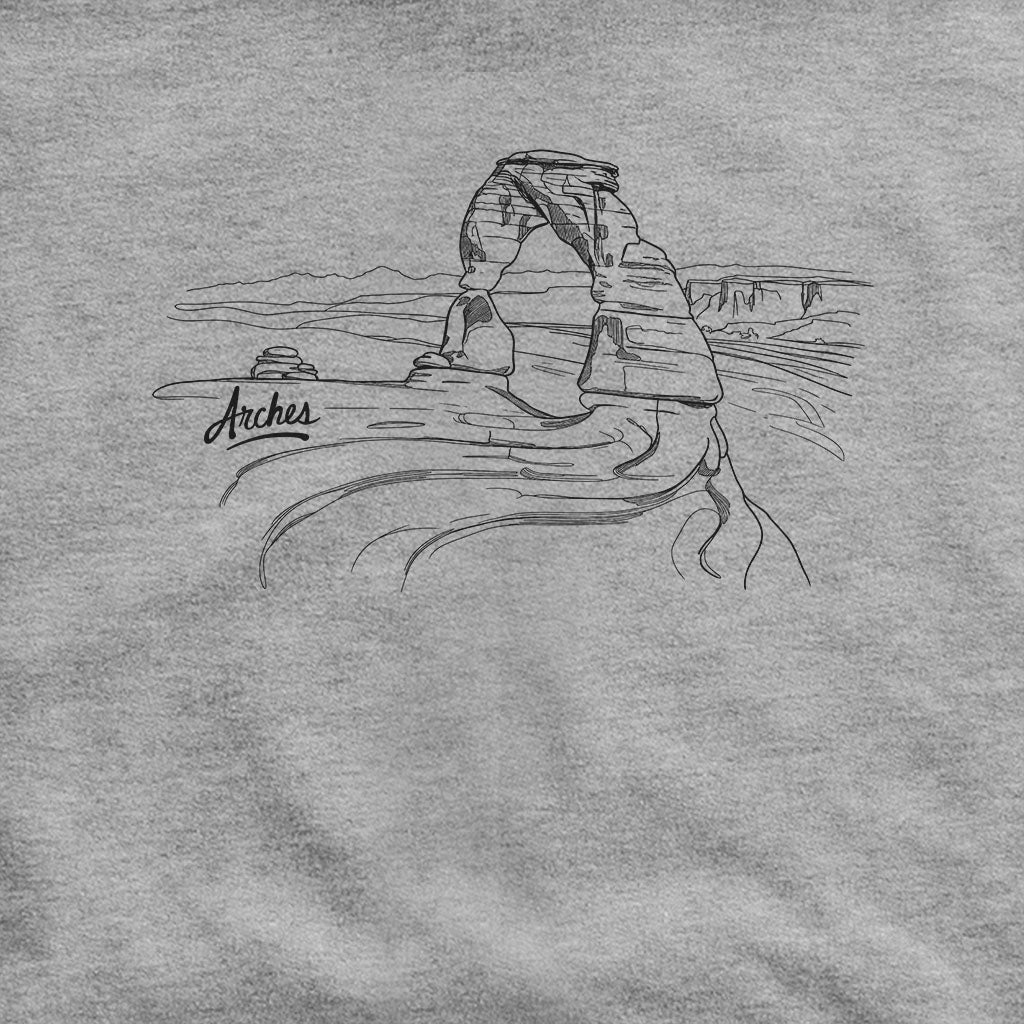 Arches Line Drawing Hoodie