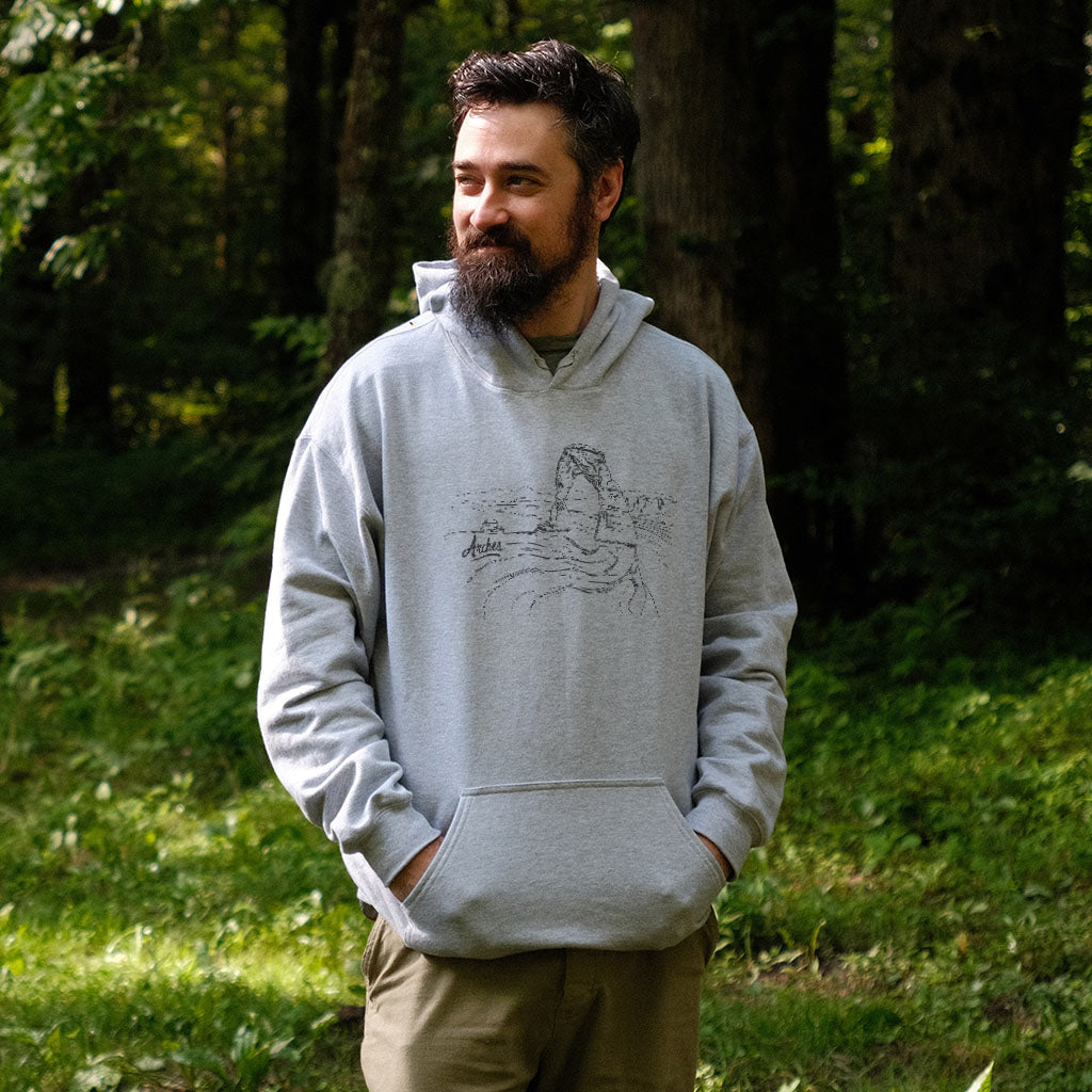 Arches Line Drawing Hoodie