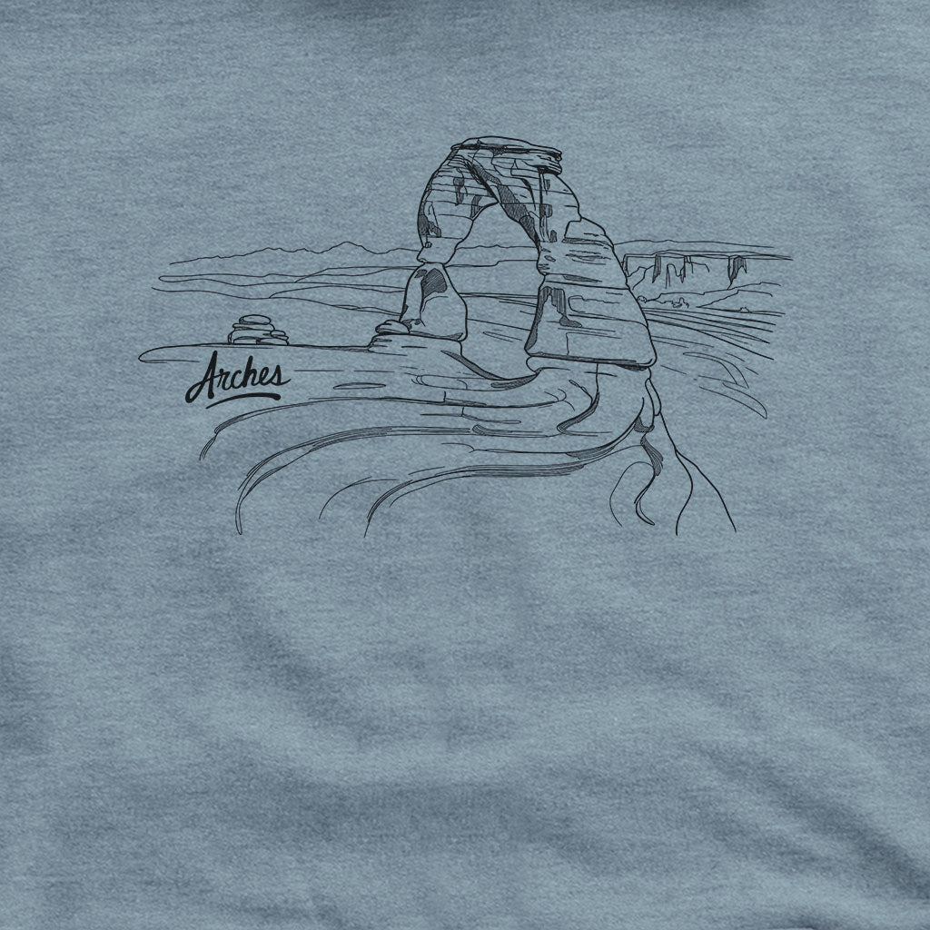 Arches Line Drawing Hoodie
