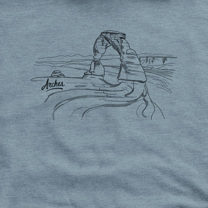 Arches Line Drawing Hoodie