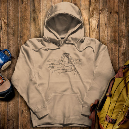 Arches Line Drawing Hoodie