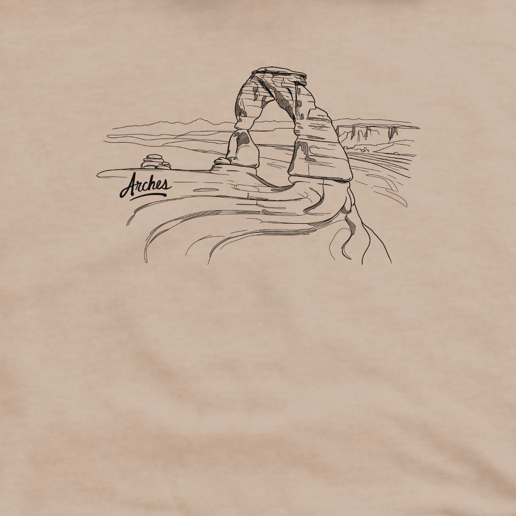 Arches Line Drawing Crewneck Sweatshirt