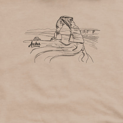 Arches Line Drawing Crewneck Sweatshirt