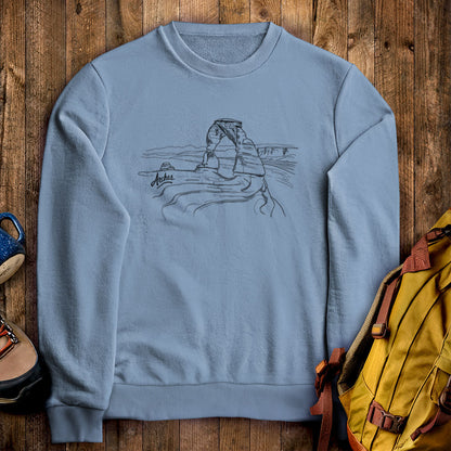 Arches Line Drawing Crewneck Sweatshirt