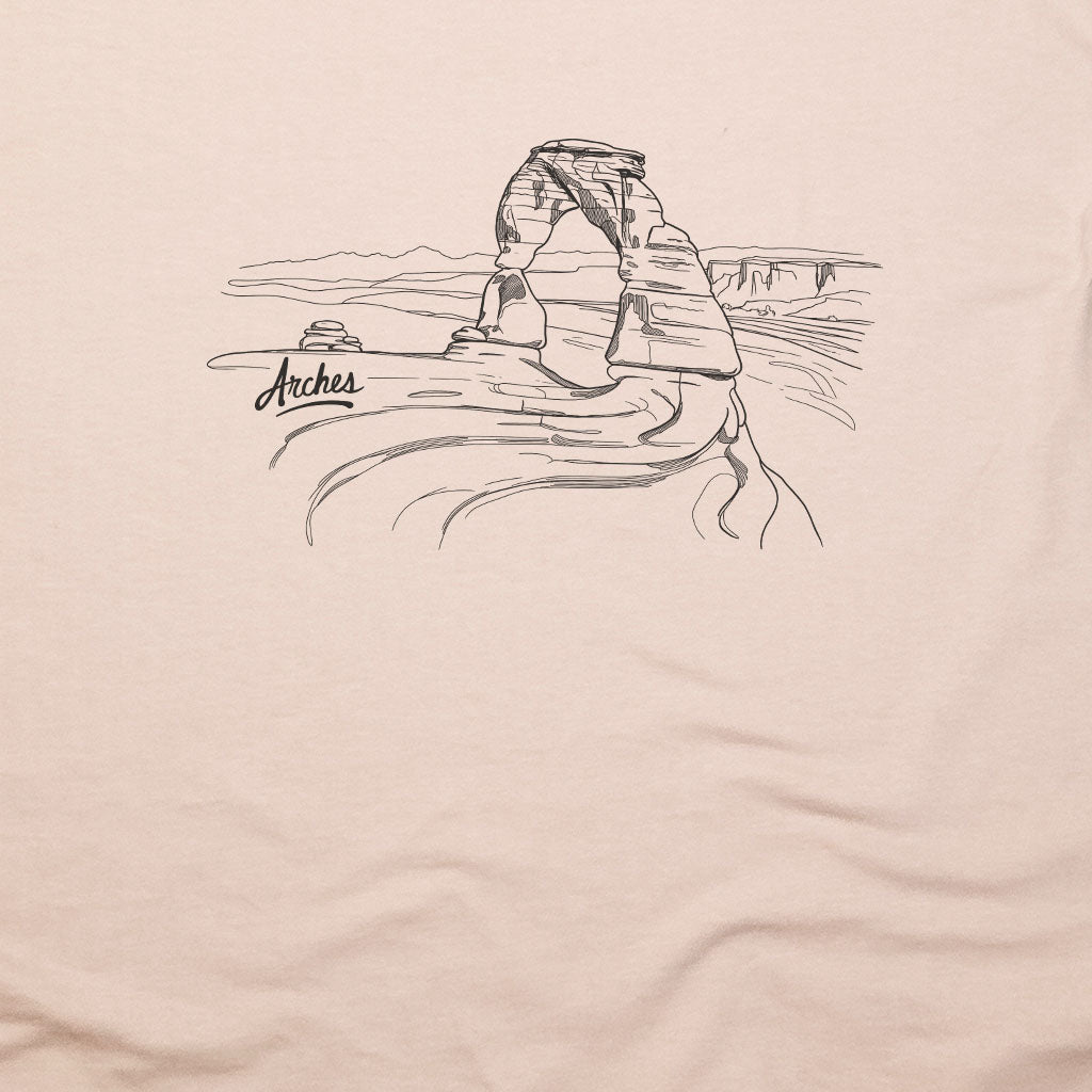 Arches Line Drawing T-Shirt