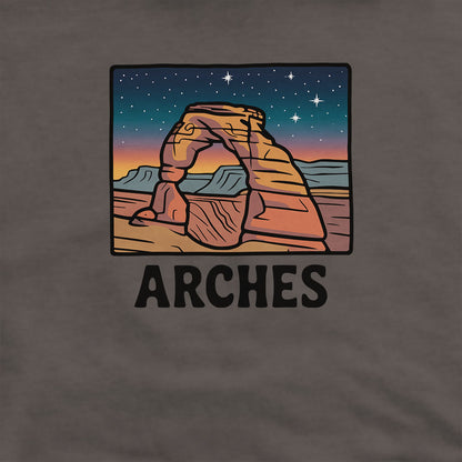 Arches at Night Hoodie Adventure and Outdoors Themed Hoodie