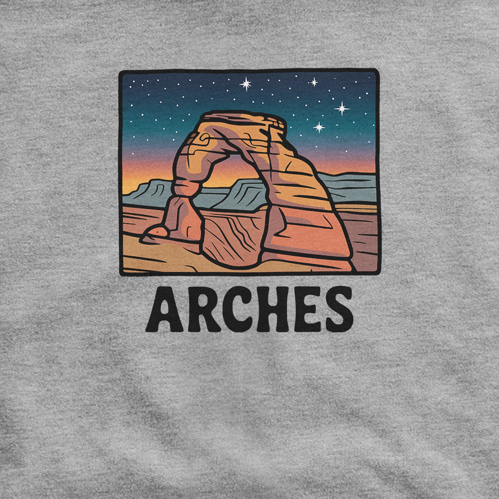 Arches at Night Hoodie Adventure and Outdoors Themed Hoodie