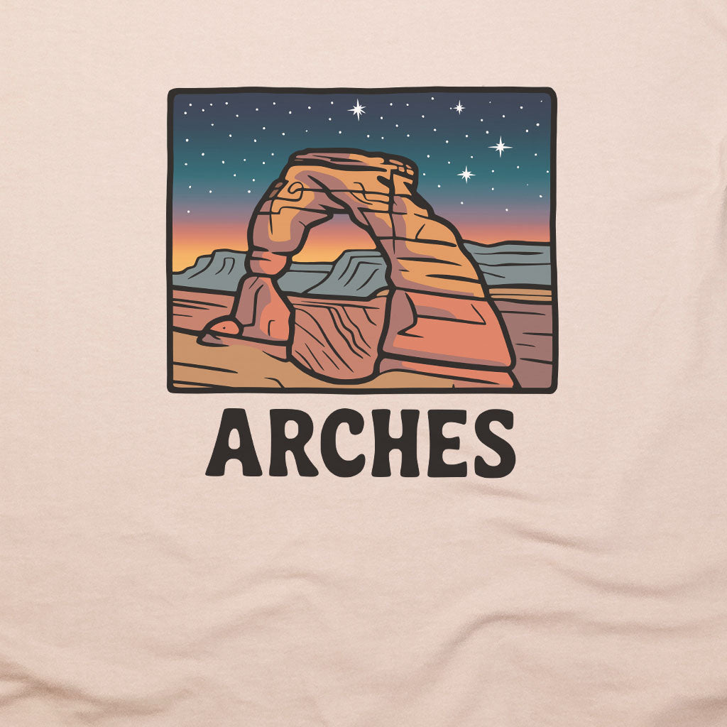 Arches at Night T-Shirt Adventure and Outdoors Themed T-Shirt