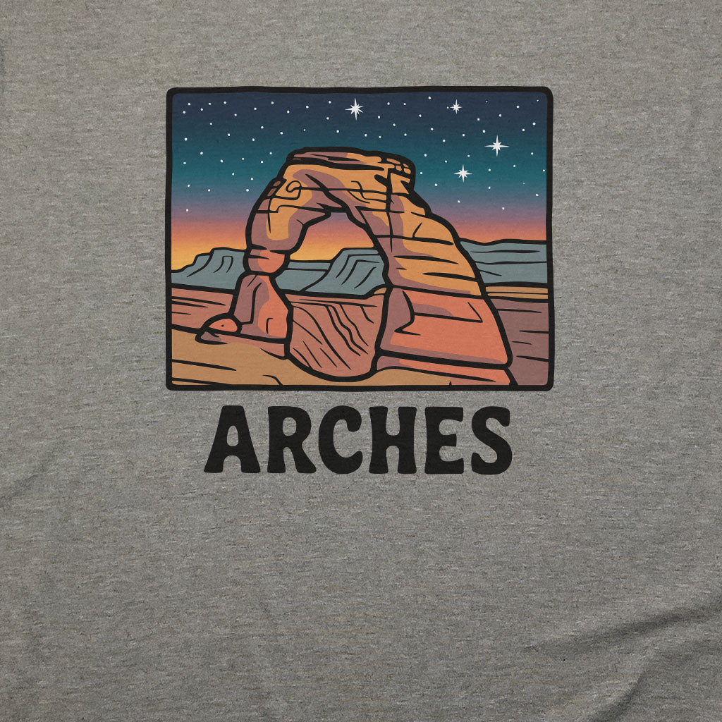 Arches at Night T-Shirt Adventure and Outdoors Themed T-Shirt