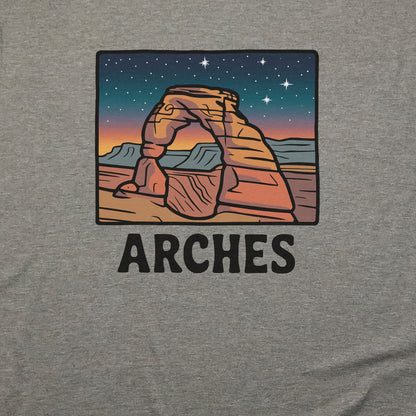 Arches at Night T-Shirt Adventure and Outdoors Themed T-Shirt