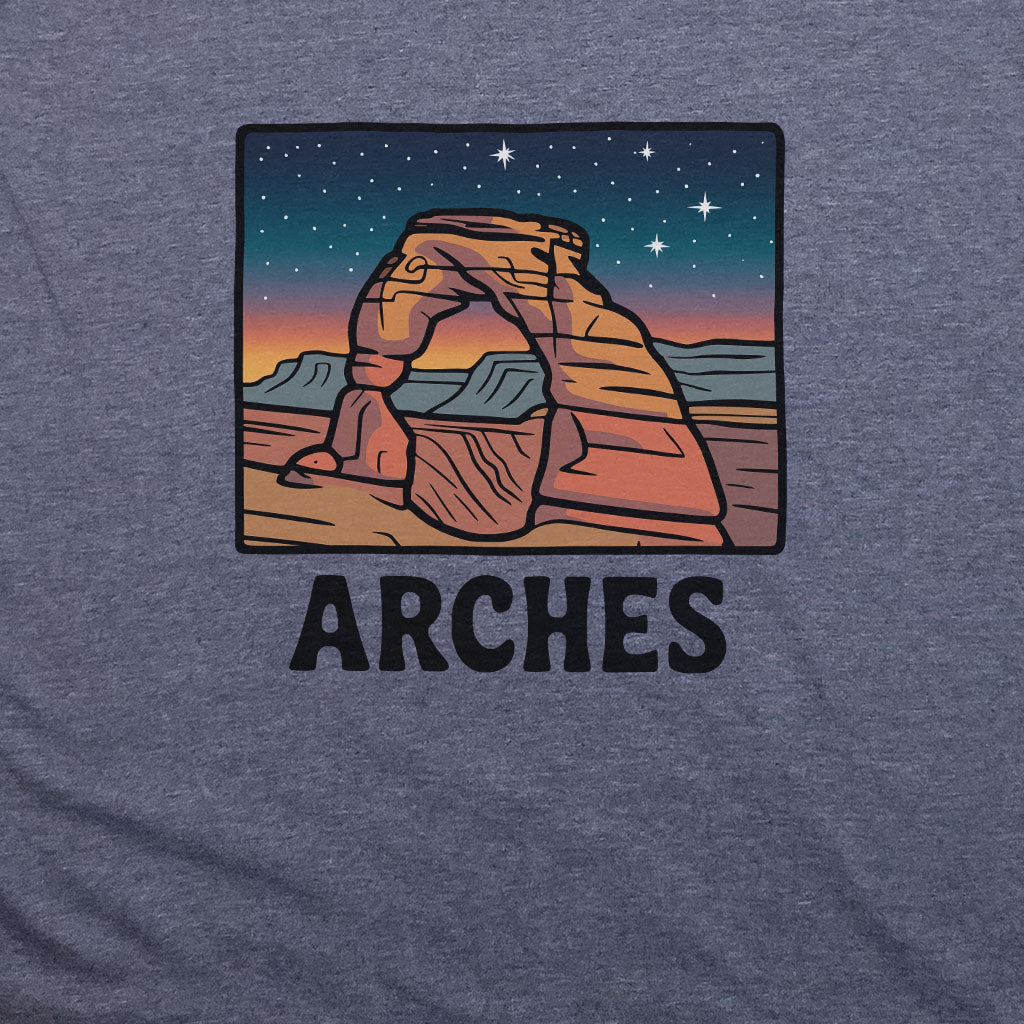 Arches at Night T-Shirt Adventure and Outdoors Themed T-Shirt