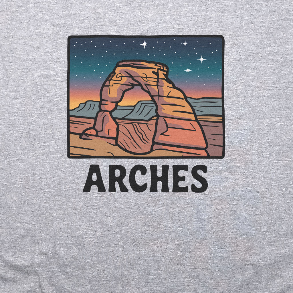 Arches at Night T-Shirt Adventure and Outdoors Themed T-Shirt