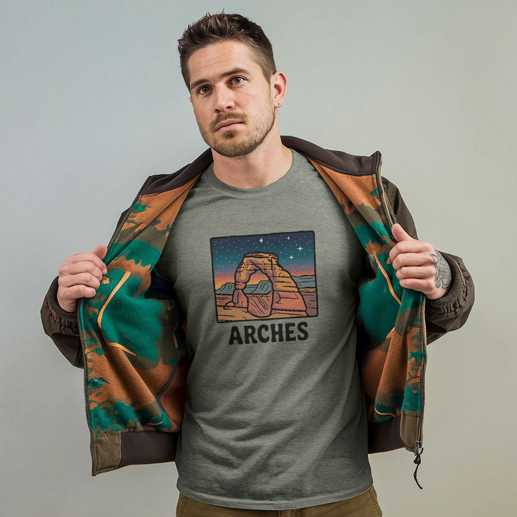 Arches at Night T-Shirt Adventure and Outdoors Themed T-Shirt