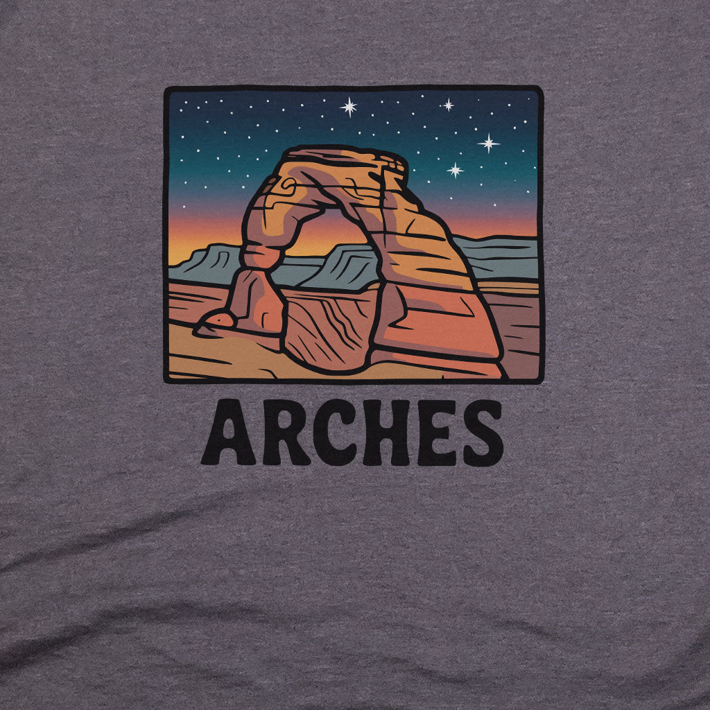 Arches at Night T-Shirt Adventure and Outdoors Themed T-Shirt