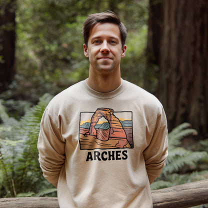 Arches National Park Crewneck Sweatshirt Adventure and Outdoors Themed Sweatshirt