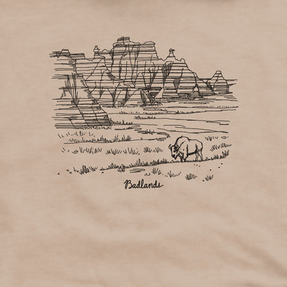 Badlands Line Drawing Hoodie