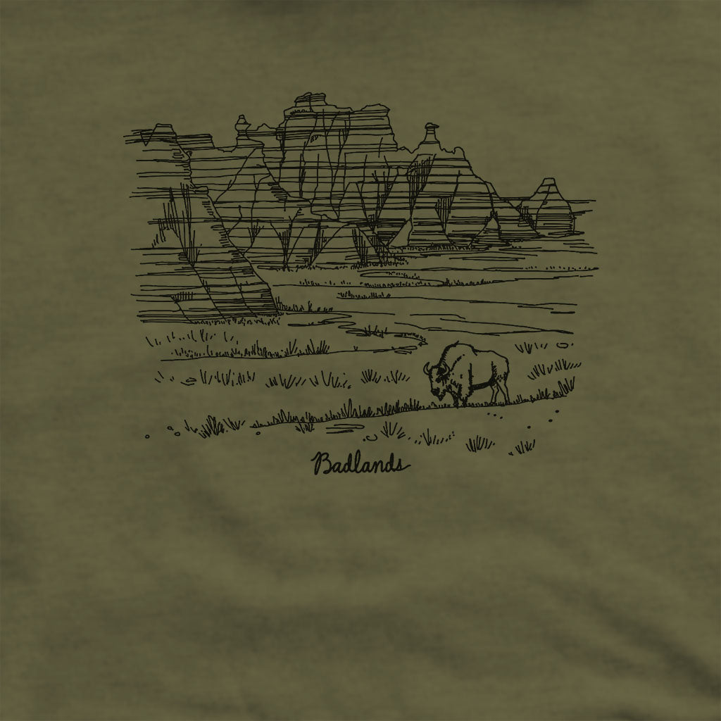 Badlands Line Drawing Hoodie