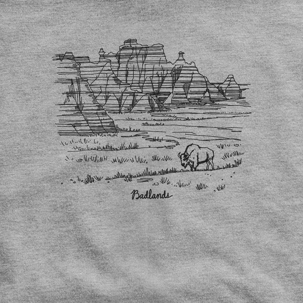 Badlands Line Drawing Hoodie
