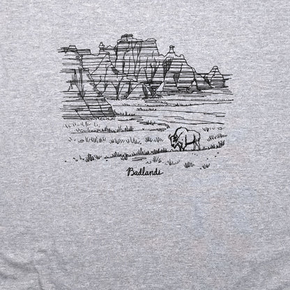 Badlands Line Drawing Crewneck Sweatshirt