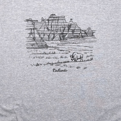 Badlands Line Drawing T-Shirt