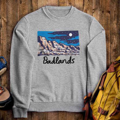 Badlands at Night Crewneck Sweatshirt
