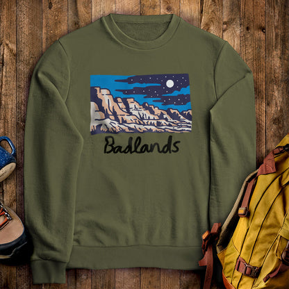 Badlands at Night Crewneck Sweatshirt