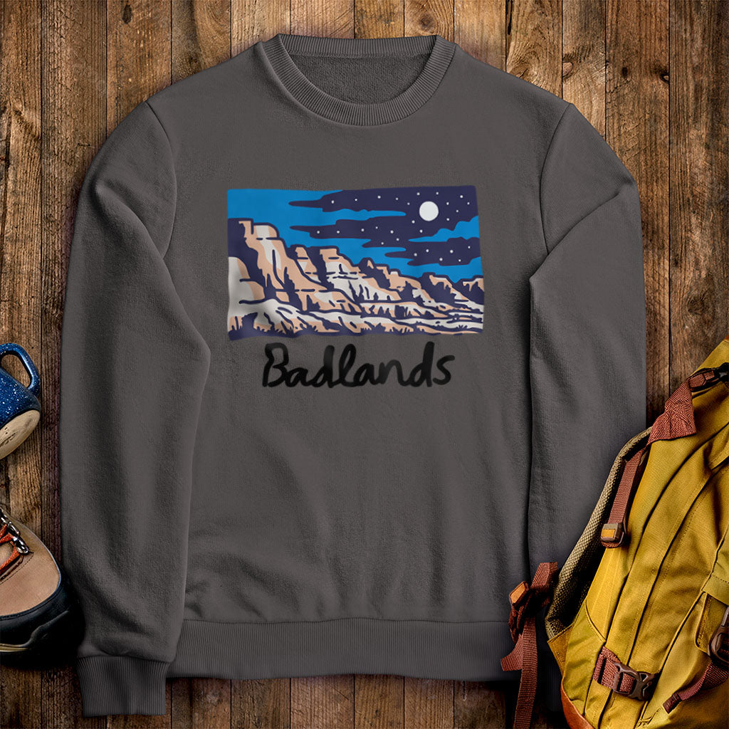 Badlands at Night Crewneck Sweatshirt