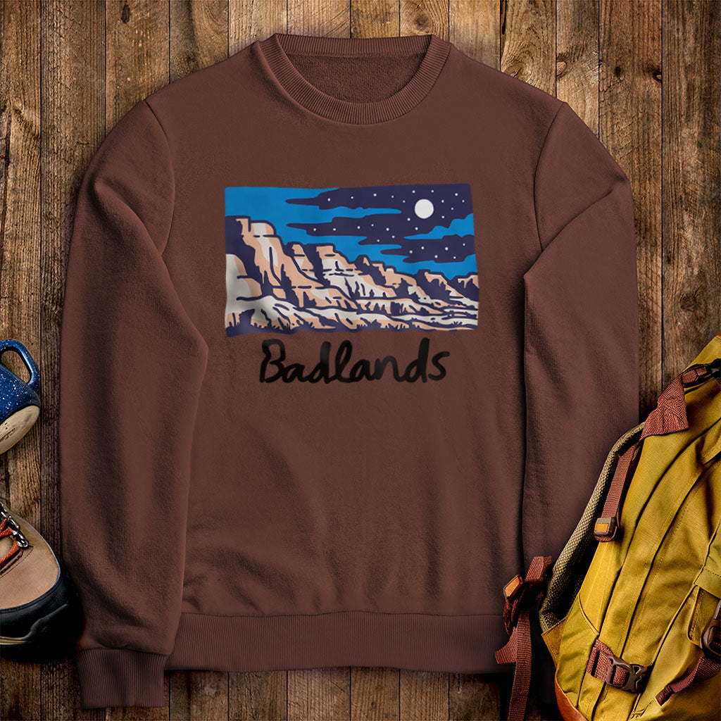 Badlands at Night Crewneck Sweatshirt