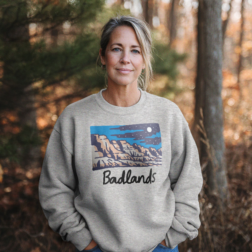 Badlands at Night Crewneck Sweatshirt