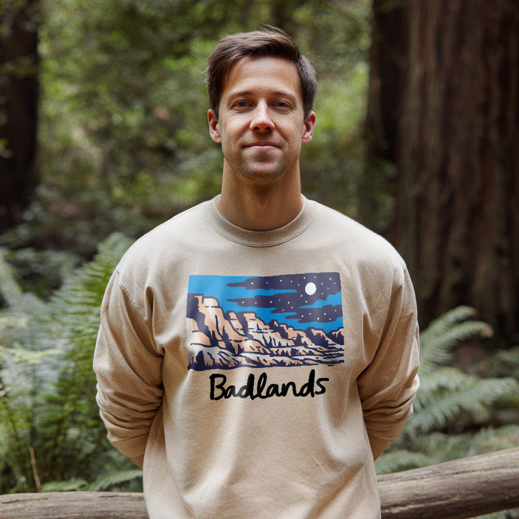 Badlands at Night Crewneck Sweatshirt