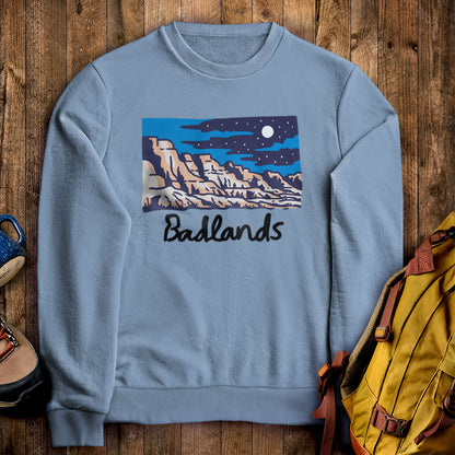 Badlands at Night Crewneck Sweatshirt
