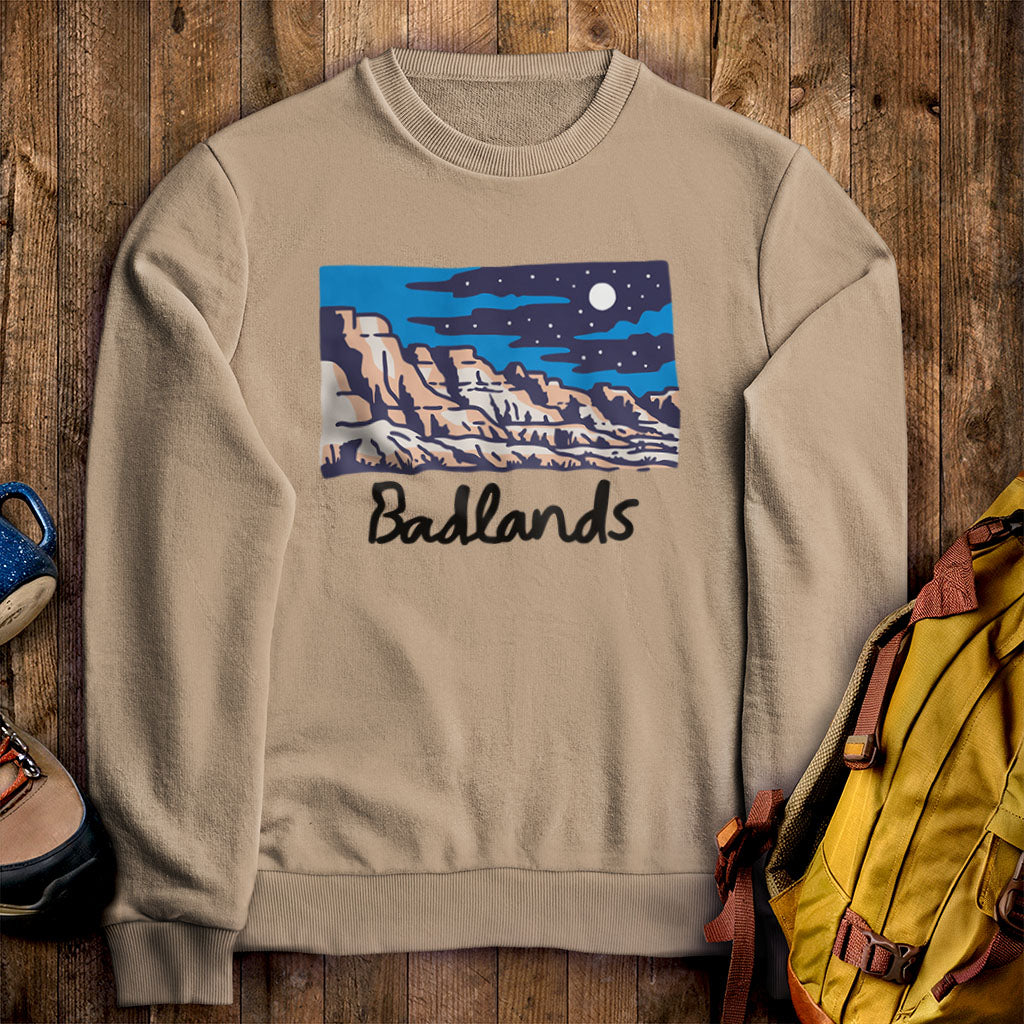 Badlands at Night Crewneck Sweatshirt