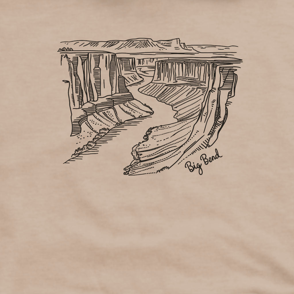 Big Bend Line Drawing Hoodie