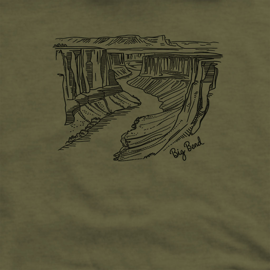 Big Bend Line Drawing Hoodie