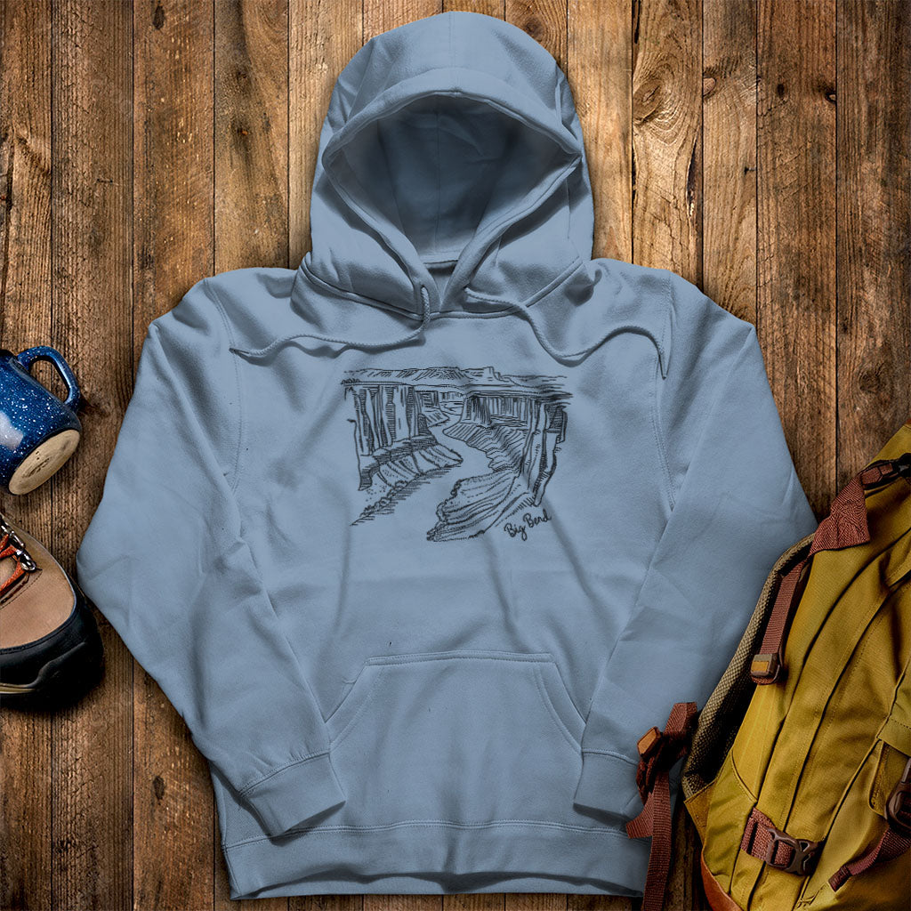 Big Bend Line Drawing Hoodie