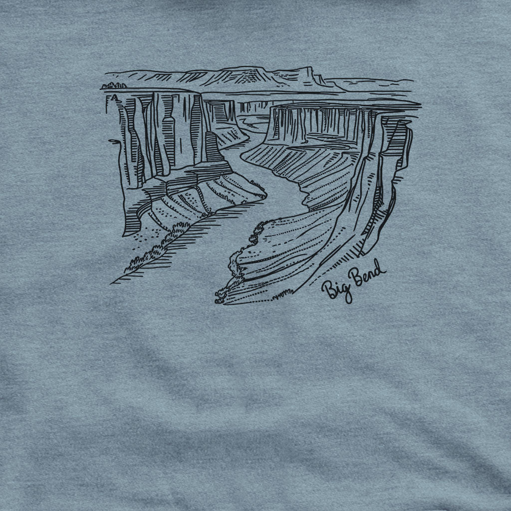 Big Bend Line Drawing Hoodie