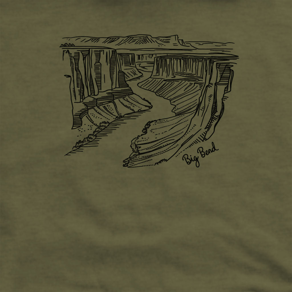 Big Bend Line Drawing Crewneck Sweatshirt