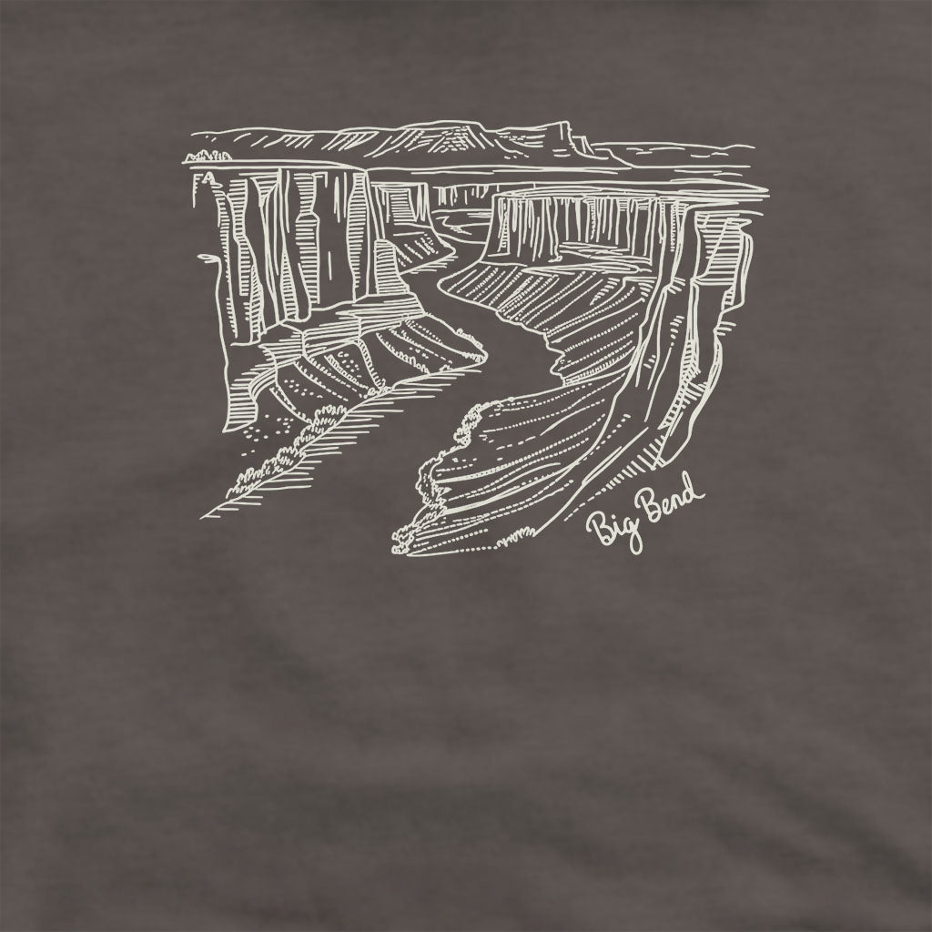 Big Bend Line Drawing Hoodie