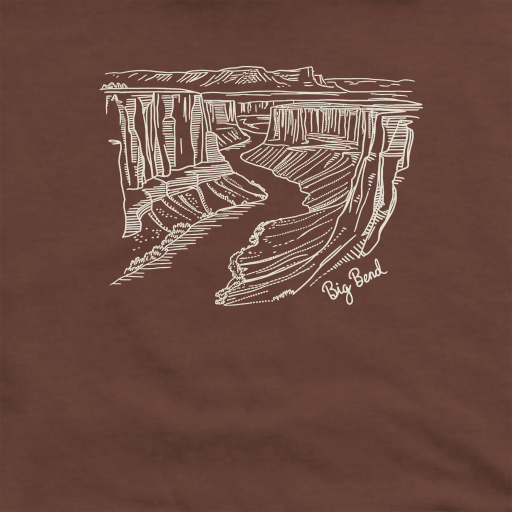 Big Bend Line Drawing Hoodie