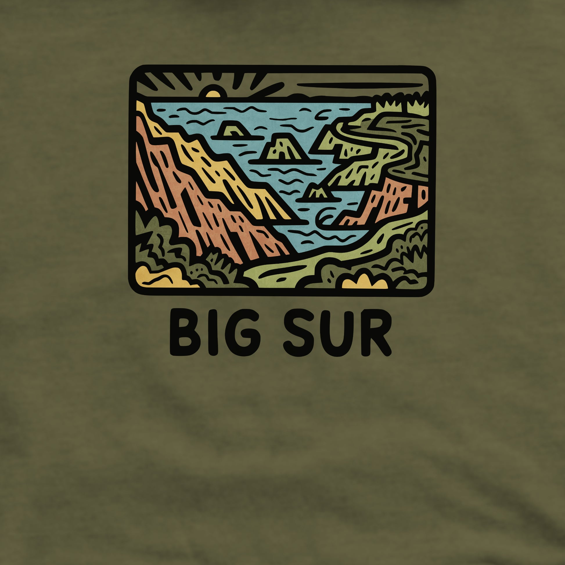 Big Sur State Park Crewneck Sweatshirt Adventure and Outdoors Themed Sweatshirt