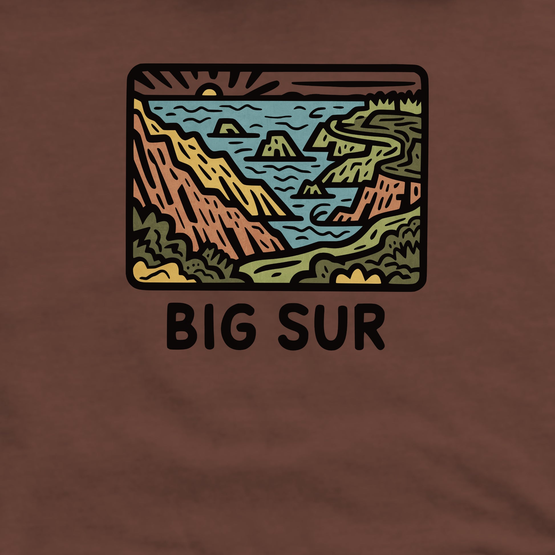 Big Sur State Park Crewneck Sweatshirt Adventure and Outdoors Themed Sweatshirt