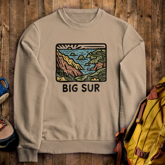 Big Sur State Park Crewneck Sweatshirt Sand Adventure and Outdoors Themed Sweatshirt