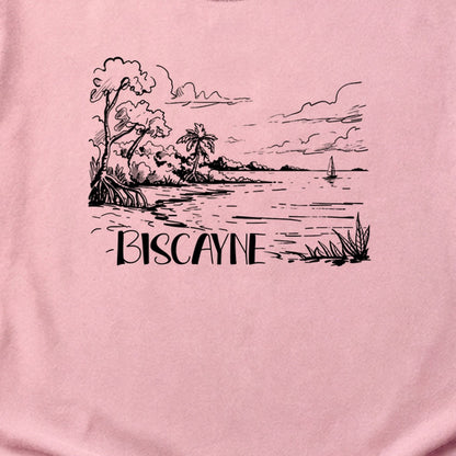 Biscayne National Park Line Drawing Cotton T-Shirt