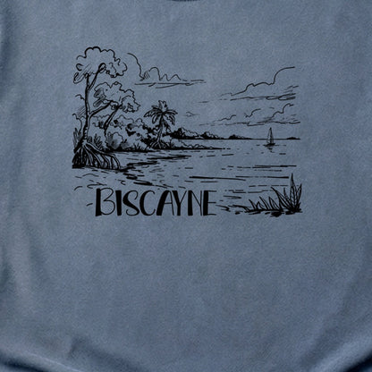 Biscayne National Park Line Drawing Cotton T-Shirt