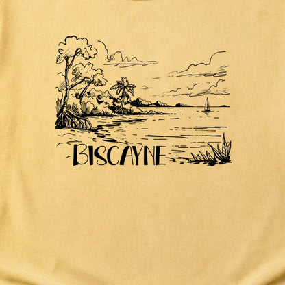 Biscayne National Park Line Drawing Cotton T-Shirt